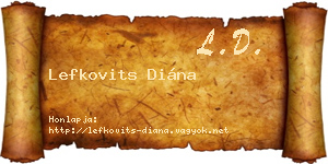 Lefkovits Diána névjegykártya