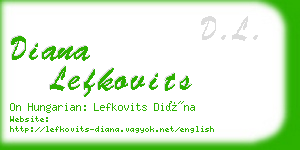 diana lefkovits business card